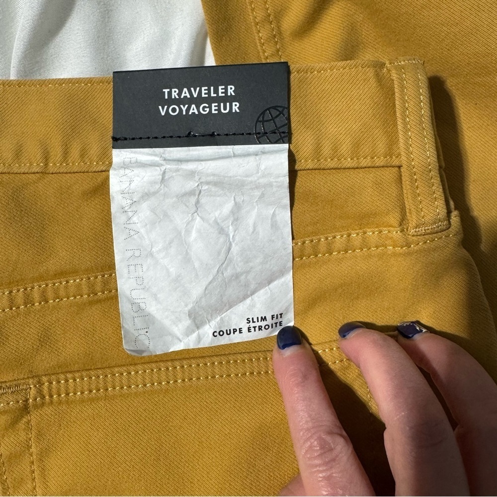Banana Republic Traveler Jeans – Men’s 34x34 – Mustard Yellow - Slim Fit - NWT - Picture 8 of 14